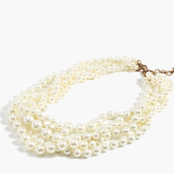 JCREW PEARL TWISTED HAMMOCK NECKLACE NWT - Picture 2 of 10